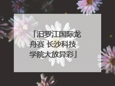 汨罗江国际龙舟赛 长沙科技学院大放异彩
